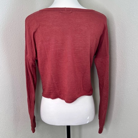 Tequila, Tacos & Naps Long Sleeve Lightweight Crop Shirt Size Small - Picture 3 of 5